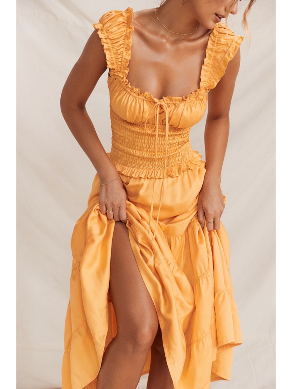 NEW House of CB Phedra Dress Warm Apricot Large+ (XL)